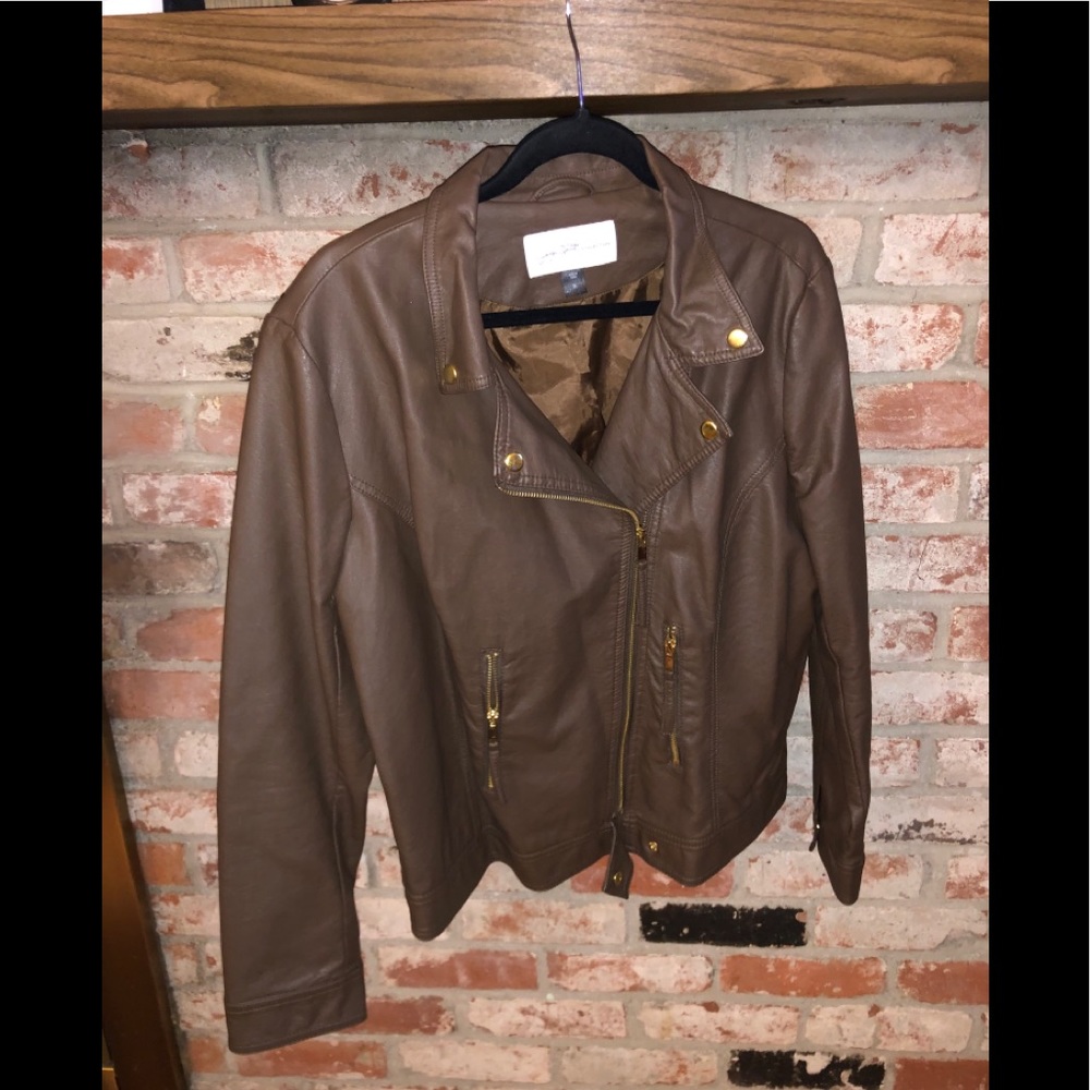 Brown Leather Jacket Like New
